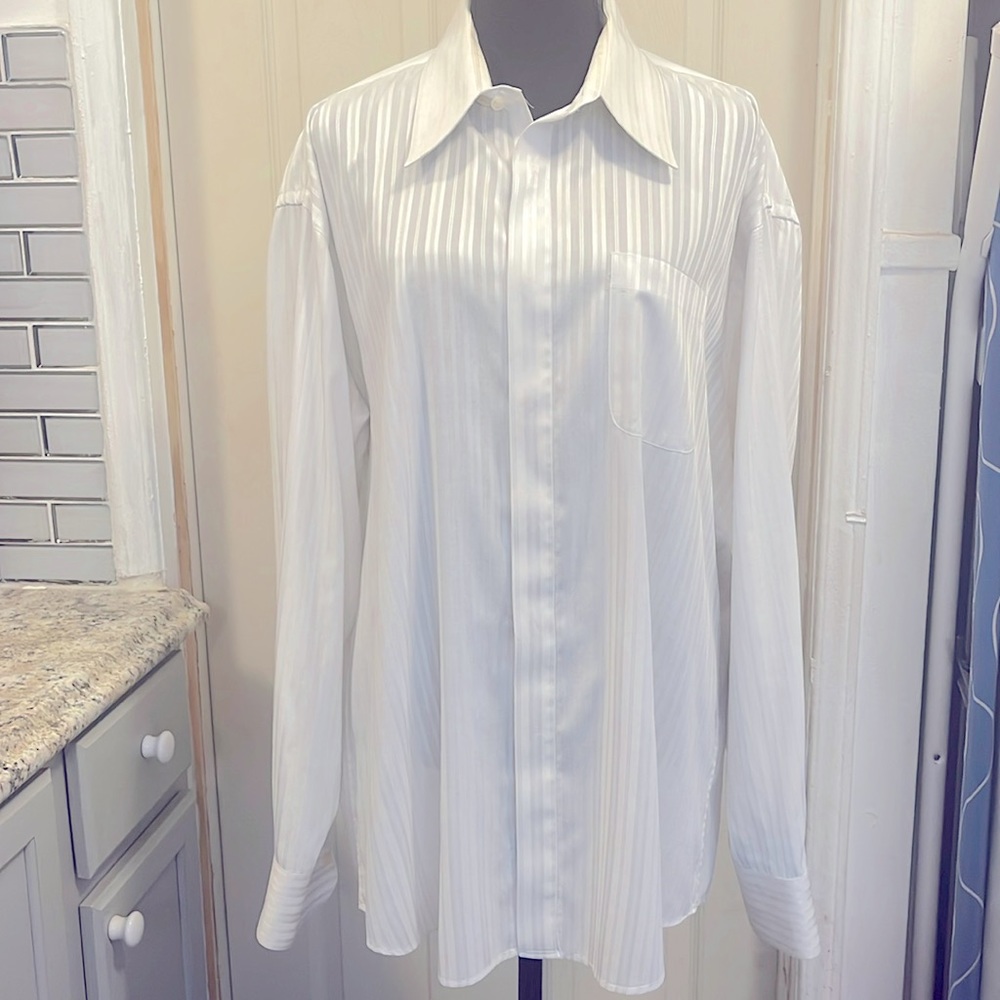 D’amante couture collection, White dress shirt, some small discoloration marks
